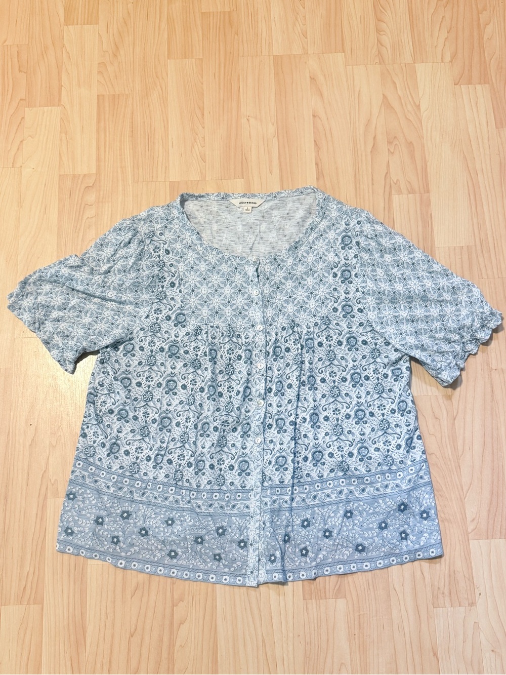 Lucky Brand Women’s Floral Button Down Blouse Size L